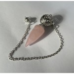 Pendulum Rose Quartz Silver Sphere